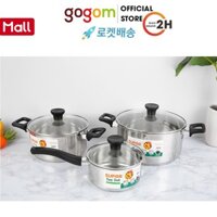 Bộ 3 nồi quánh inox 3 đáy nắp kiếng Easycook Supor HIME48 GOG588