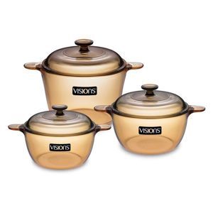 Bộ 3 nồi thủy tinh Visions VS-330/CL1