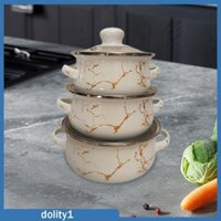 Bộ 3 Nồi Tráng Men Nồi Chậm Đa Năng Có Nắp Thiết Bị Nhà Bếp Nồi Nấu Cho Gia Đình Tân Gia