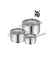Bộ 3 nồi WMF Astoria gồm 2 nồi vung kính (24cm & 20cm) và 1 quánh 16cm vung kính