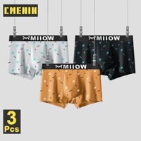 Bộ 3 Quần Lót Boxer CMENIN MiiOW M1050 Thoáng Khí Thoải Mái Cho Nam