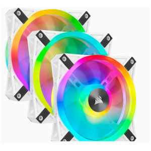 Bộ 3 quạt máy tính 120mm Corsair  QL120 WHITE PRO RGB LED kèm Node Core - NEW - CO-9050104-WW