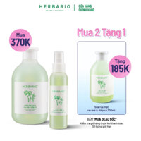 Bộ 3 rau má diếp cá Herbario thuần chay: Nước tẩy trang 300ml + Sữa rửa măt 200ml + Xịt khoáng 100ml