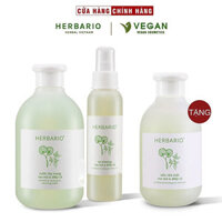 Bộ 3 rau má và diếp cá Herbario chăm sóc da mụn Nước tẩy trang 300ml  Sữa rửa măt 200ml  Xịt khoáng 100ml
