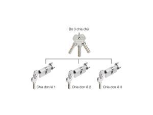 Bộ 3 ruột khóa chìa chủ một cấp Hafele 489.56.410