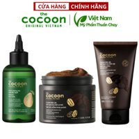 Bộ 3 sản phẩm Cocoon Nước dưỡng tóc tinh dầu bưởi 140ml + Tẩy da chết cà phê mặt 150ml + Tẩy da chết body 200ml