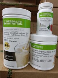 Bộ 3 sản phẩm giảm cân Herbalife sữa f1 protein pp và trà thảo mộc