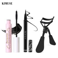 Bộ 3 Sản Phẩm KIMUSE Gồm Mascara + Bút Kẻ Mắt + Dụng Cụ Bấm Cong Lông Mi 110g Tiện Lợi