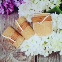 Bộ 3 sản phẩm tắm, tẩy da chết tự nhiên 2 bông tắm tự nhiên,túi đựng xà bông xơ mướp