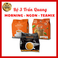 Bộ 3 sản phẩm Trần Quang Cafe Morning - Cafe Ngon - Trà Sữa Teamix - 24 Gói/Bịch