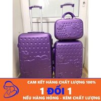 Bộ 3 Sản Phẩm Vali Kéo Chống Trầy Hello Kitty Nhựa Cao Cấp (14; 20; 24 Inch)