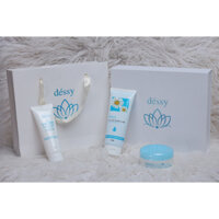 Bộ 3 Sữa rửa mặt Gel tẩy da chết Kem massage chăm sóc da mặt cao cấp Déssy
