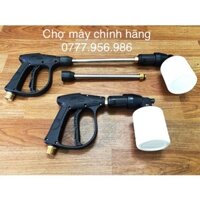 Bộ 3 súng dài bình tạo bọt siêu rẻ cho máy rửa xe dây ren 21 22