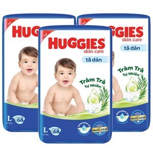 Bộ 3 Tã dán Huggies Dry Jumbo L68 (8-13kg)