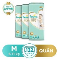 Bộ 3 Tã Quần Pampers Nhật Bản size M44/L34/XL30