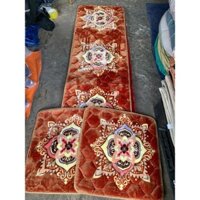 Bộ 3 thảm trải ghế gỗ cao cấp sang trọng chất liệu nỉ nhung dữ ấm tốt,HBBB
