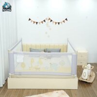Bộ 3 thanh chắn giường 1m6 2m nâng cấp màu ghi