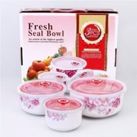 Bộ 3 thố sứ có nắp hút chân không cao cấp