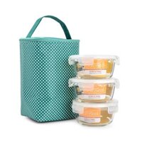 Bộ 3 thố thủy tinh Lock&Lock LLG822 400ml tặng túi giữ nhiệt