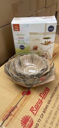 Bộ 3 thố thủy tinh Lu (Kiện 100 bộ)