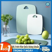 Bộ 3 Thớt Kháng Khuẩn H.Quốc Cao Cấp 3 Cỡ Bổ trái cây- Thái đồ chín- Đồ sống riêng biệt- Chống trơn chống xước