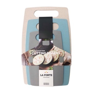 Bộ 3 thớt rơm lúa mì thái chữ nhật La Fonte 000945