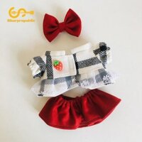 Bộ 3 trang phục búp bê Sharprepublic có áo khoác và váy cho búp bê 20cm, lý tưởng cho lễ tạ ơn