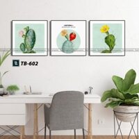 Bộ 3 Tranh Canvas Castus Green TB-602