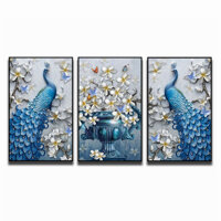 Bộ 3 Tranh Canvas Kèm Khung Viền 3D PG217 40 x 60 cm