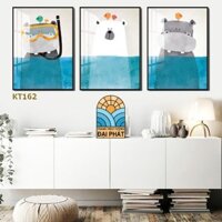 Bộ 3 Tranh Phòng Trẻ Em Decor Kho Tranh Tráng Gương Decor Phòng Tiếp Khách A384884