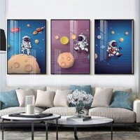 Bộ 3 Tranh Phòng Trẻ Em Decor Xưởng Tranh Tráng Gương Trang Trí Phòng Tiếp Khách A153790