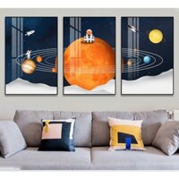 Bộ 3 Tranh Phòng Trẻ Em Decor Kho Tranh Tráng Gương Decor Nhà Cửa A44578