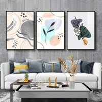 Bộ 3 Tranh treo tường phong cách tối giản, tranh treo tường phong cách Minimalist Kích thước 40x55cm - MSP: TT1376