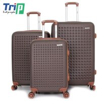 Bộ 3 Vali Nhựa TRIP P803A - Size 50+60+70cm - Màu Nâu