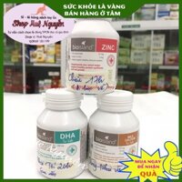 Bộ 3 viên nhai Canxi milk - DHA - Kẽm ( ZinC) Bioisland của Úc, giúp bé phát triển xương răng, trí não và tăng đề kháng