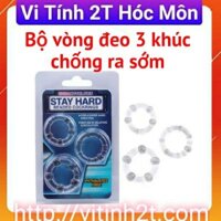 BỘ 3 VÒNG ĐEO DƯƠNG VẬT TRƠN CHỐNG XUẤT TINH SỚM TĂNG KÍCH THÍCH 3 khúc