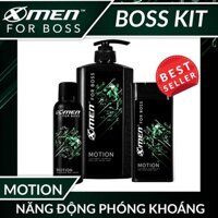Bộ 3 X-Men for Boss Motion - Dầu gội Motion 650 + Sữa tắm Motion 180g + Xịt khử mùi Motion 150ml