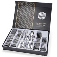 Bộ 30 dao thìa dĩa inox màu bạc, vàng và hồng decor bàn ăn, tiệc cưới - Đồ dùng bàn ăn nhà bếp muỗng, dao nĩa đẹp
