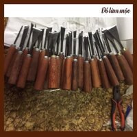 Bộ 30 đục gỗ đục điêu khắc đục tranh tượng đồ thờ bàn ghế mài sắc kèm cán gỗ nghiến chỉ việc dùng