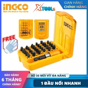 Bộ 30 mũi bắt vít đa năng INGCO AKSD68303