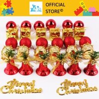 Bộ 32 Món Phụ Kiện Trang Trí Cây Thông Noel Mini Màu Đỏ Vàng/Xanh Bạc Xinh Xắn Dịp Lễ Giáng Sinh