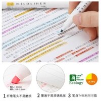 Bộ 35 màu bút highlighter hai đầu Zebra Mildliner Nhật Bản phiên bản giới hạn, bút đánh dấu nhật ký WKT7, bút màu cho sinh viên, bút màu chính thức của Zebra tại cửa hàng chính thức