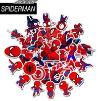 Bộ 35 Sticker Spiderman Người Nhện dán Macbook, Vali, Mũ bảo hiểm, Điện thoại, Laptop