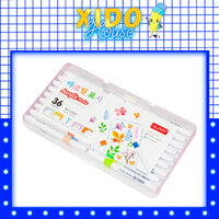 Bộ 36 Bút Lông Màu Acrylic Marker NO.206Aa đầu bút dành cho học sinh tập - VPP.XIDO