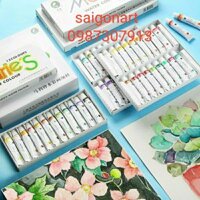 BỘ 36 MÀU VẼ TRANH TRUYỀN THẦN MÀU NƯỚC MARIES(Tặng 1bộ cọ 3 cây)