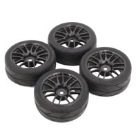 Bộ 4 Bánh Xe Cao Su 26 * 65mm RC 1 / 10 12mm Cho Tamiya TT02 HSP HPI RC Đường Kính 65mm 94123-94122 D3 D4 CS XIS TT02 2045