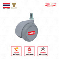 Bộ 4 bánh xe cọc vít ren 38-50mm cho ghếbàn xoay văn phòng nội thất - tải 40kg - Happy Move Thái Lan - 50