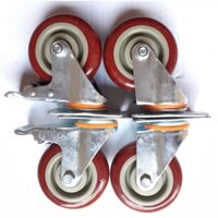 BỘ 4 BÁNH XE ĐẨY HÀNG XOAY 360 ĐỘ ĐƯỜNG KÍNH 7,5cm MÀU MẬN CHÍN