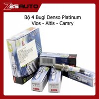 Bộ 4 Bugi Denso Platinum cho xe ôtô Toyota Camry Vios Altis chính hãng chân ngắn PK20TT
