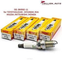 Bộ 4 bugi NGK cho TOYOTA / SUZUKI / HYUNDAI / KIA / MAZDA / MITSUBISHI / HONDA(BKR6E-11)